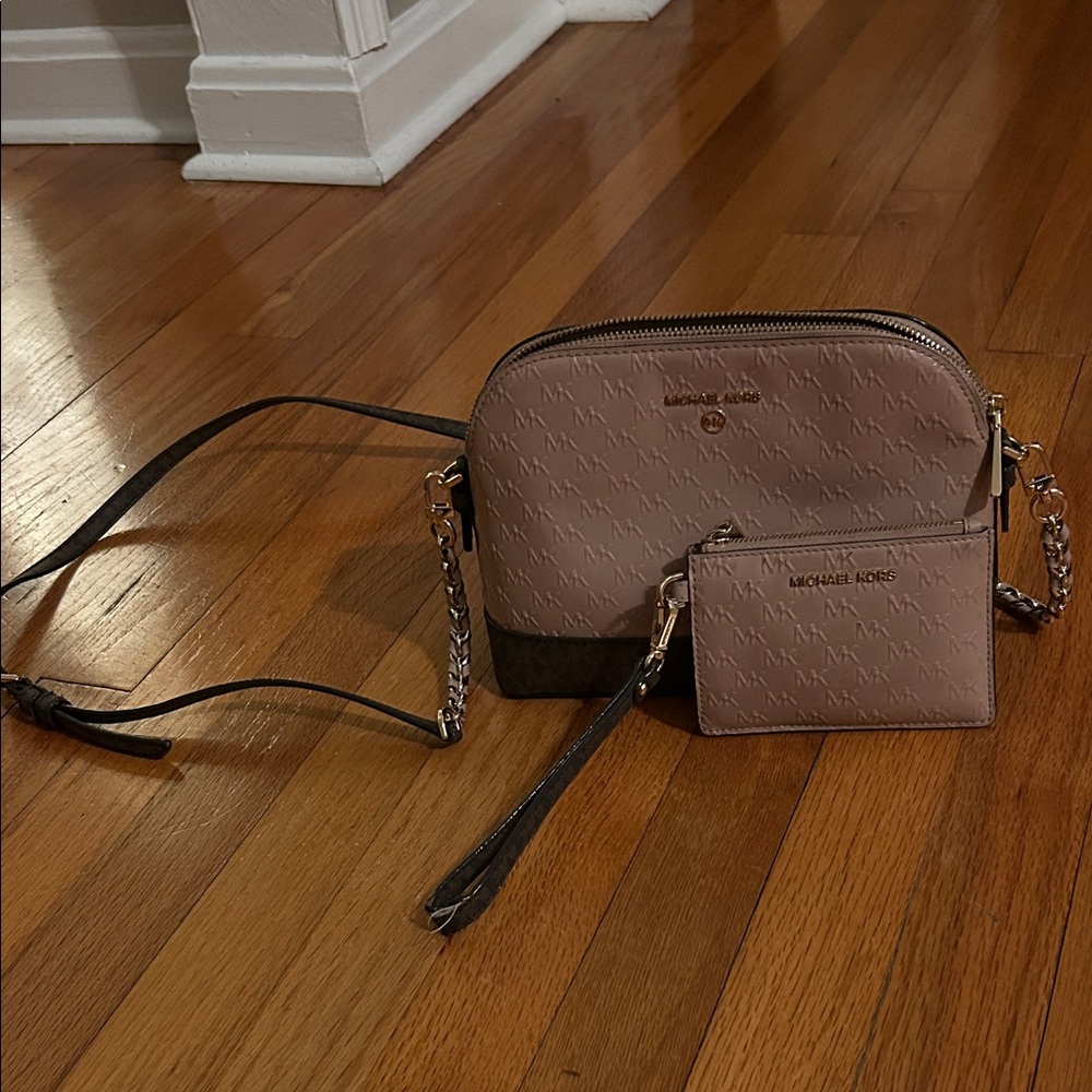 Michael Kors Tan Crossbody Bag and Wallet Set